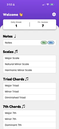 Home Screenshot of the app